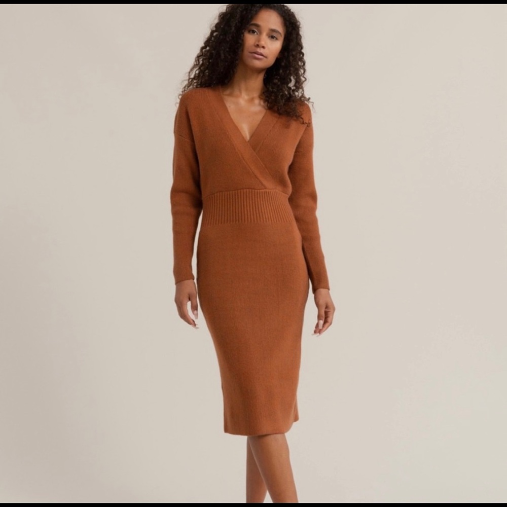 Modern Citizen Rozlyn V-Neck Sweater Dress